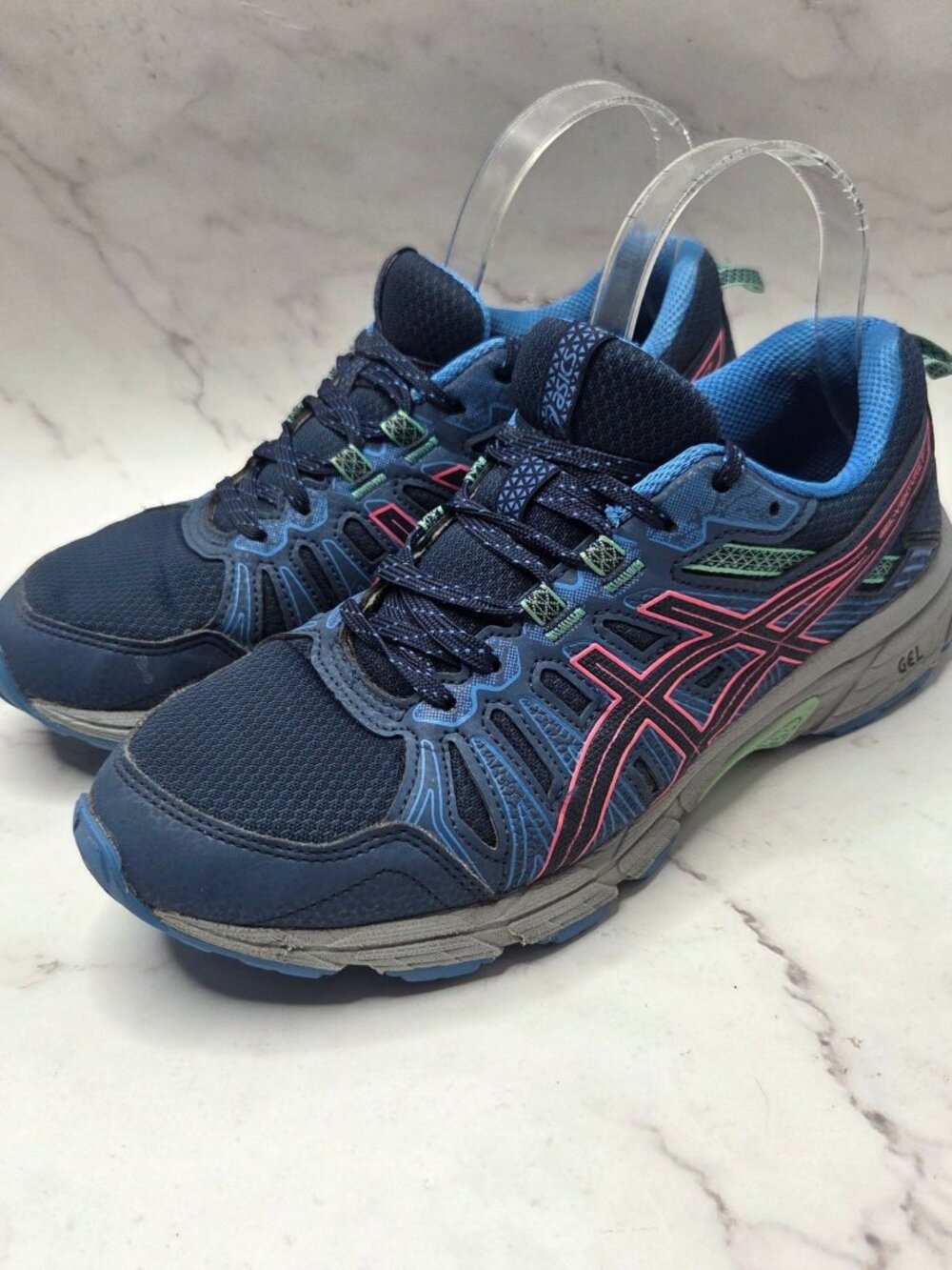 Asics Gel Venture 7 Running Shoes Blue Sneakers Active Workout Women's 8.5
